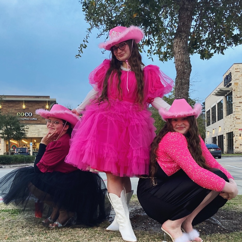 Ivy city co pink puffy dress